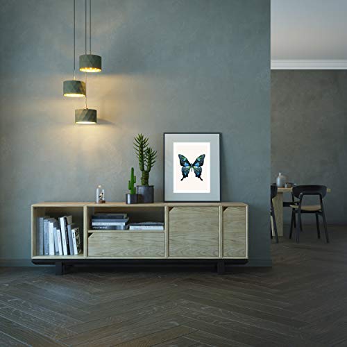 Zidni dekor-set od 8 profesionalnih jedinstvenih otisaka od 5 do 7 inča s leptirima za estetski dizajn interijera kuće-savršeni