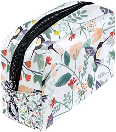 Tbouobt kozmetičke torbe za žene, šminkanje torbe za toalete toaletne torbe Organizator, proljetni hummingbird cvjetni cvijet