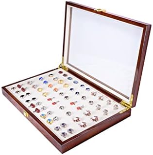 Staklena kutija za pohranu nakita od 50 pari obojena Drvena kutija autentična 350*240*55 mm