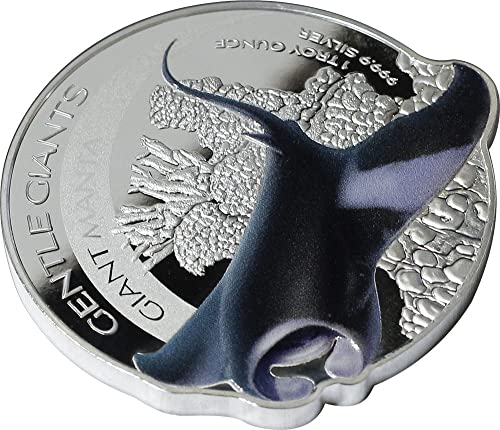 2023. de nježni divovi Powercoin Giant Manta 1 oz Silver Coin 2 $ Solomon Islands 2023 Dokaz