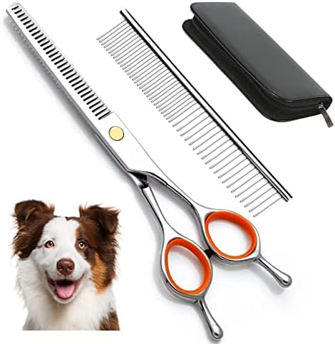Komplet profesionalnih 7,5-inčnih škara za stanjivanje-75% stopa stanjivanja-sigurno i učinkovito šišanje dlake za pse i