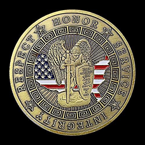 Policijski suvenir Sjedinjenih Država kolekcionarski poklon bakreni kovanski molitva molitva ne napravi nistake komemorativni
