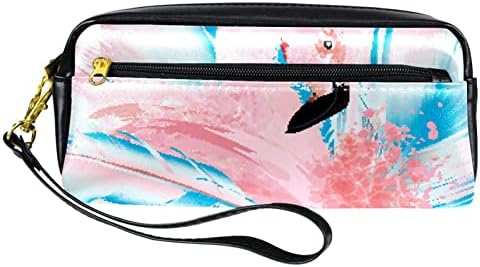 TBOUOBT kozmetičke torbe za žene, šminke Torba za putovanja toaletna korist Organizator, Pink Flamingo Tropska biljka lišća