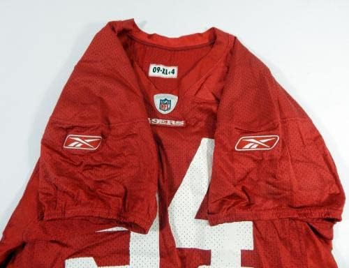 2009. San Francisco 49ers Justin Smith 94 Igra izdana Red Practice Jersey XL 42 - Nepotpisana NFL igra korištena dresova