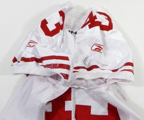 2009. San Francisco 49ers Jack Corcoran 43 Igra izdana White Jersey 46 DP26435 - Nepotpisana NFL igra korištena dresova