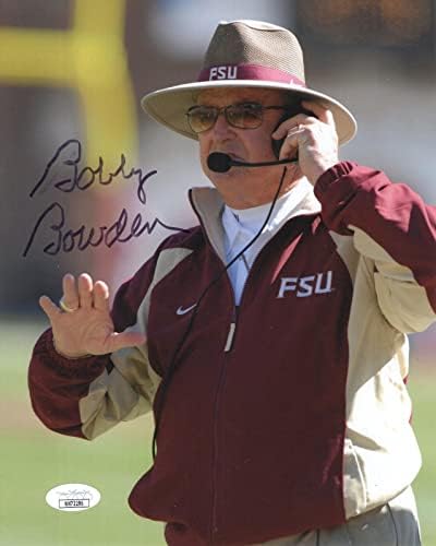 Bobby Bowden Hand potpisan 8x10 Color Photo Legendary Seminoles Trener JSA - Fotografije s autogramima s fakultetom