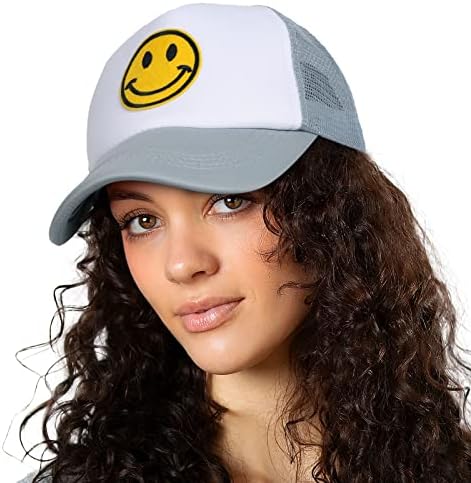 Emoji šešir za Kamiondžije za žene, muške bejzbolske kape, podesiva žuta sjajna mrežasta bejzbolska kapa