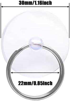 Auvotuis 20pcs 30 mm usisna čaša s prstenom, 1,16 inčni čisti prsten za usisavanje šalice za šalica za vješalicu za kuku