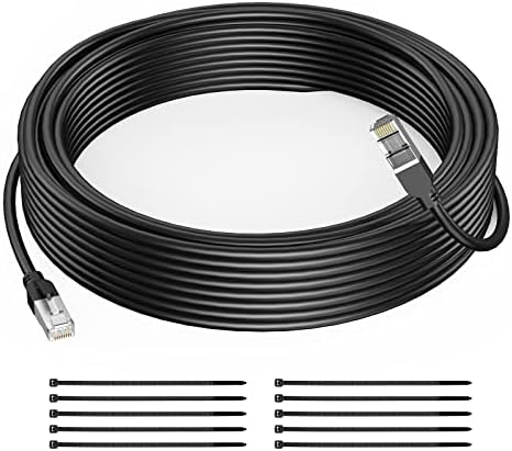 Ulna Cat7 Ethernet kabel 66 ft - Pletena mačka velike brzine 7 Internet kabela, 10 Gbps 1000MHz STP RJ45 LAN kabel zaštićen