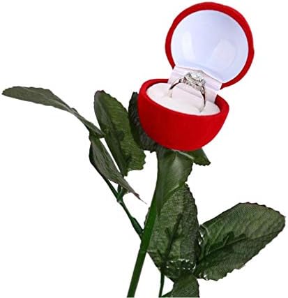 Prijedlog 1 kutije za prstenje s ružama držači prstena s crvenim ružama kutije za nakit s prstenom u obliku cvijeta ukrasne