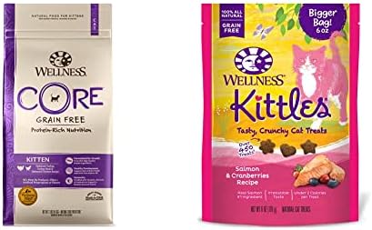 Wellness jezgra hrana bez žitarica, paket od 2 funti + wellness kittles prirodne mačje poslastice bez zrna