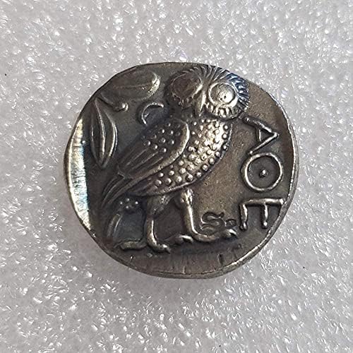 Antikni rukotvorinski grčki novčić bakreni srebrni srebrni srebrni novčić srebrni novčić 33