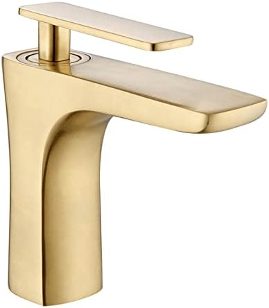 Slavina u bazenu brušena zlatna mikser miksera mesingane dizalice kupaonice slavine za kupaonicu vruće i hladne vode slavina