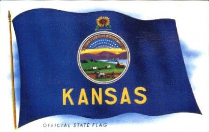 Državna zastava, Kansas, razglednica