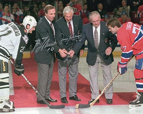 Jean Beliveau+Guy Lafleur ručno potpisani 8x10 Color Photo+CoA Canadiens - Autografirane NHL fotografije