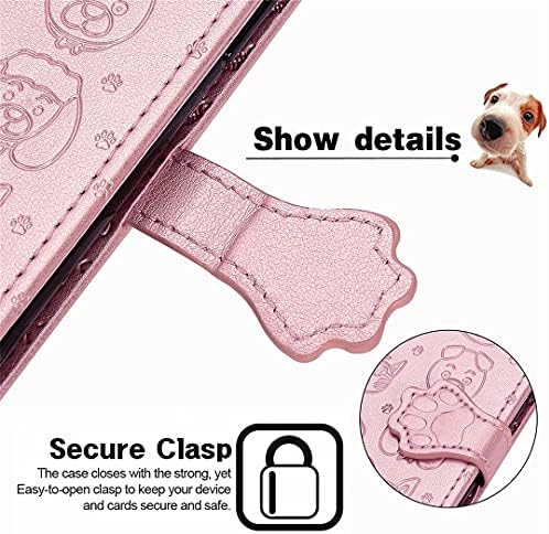 Futrola za mačke i pse od umjetne kože s preklopnim držačem za novčanik na magnetu i pretincima za kartice zaštitna torbica