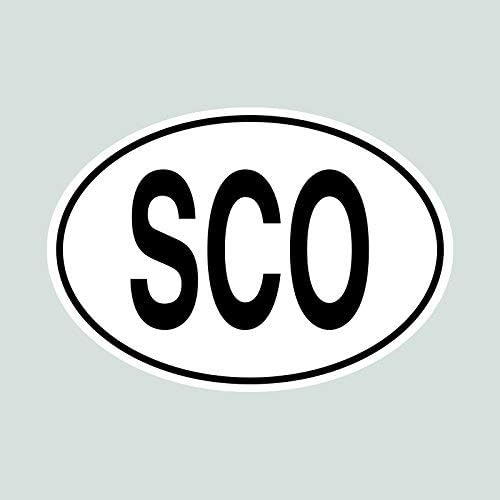 SCO Scotland Country Code Code Oval naljepnica naljepnica vinil napravljena u SAD -u