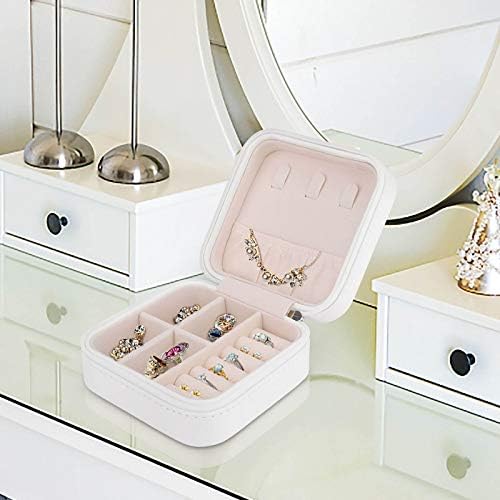 Kutija za nakit za žene djevojke djevojke supruga idealan poklon, mali putnik za odlaganje nakita, personalizirana futrola