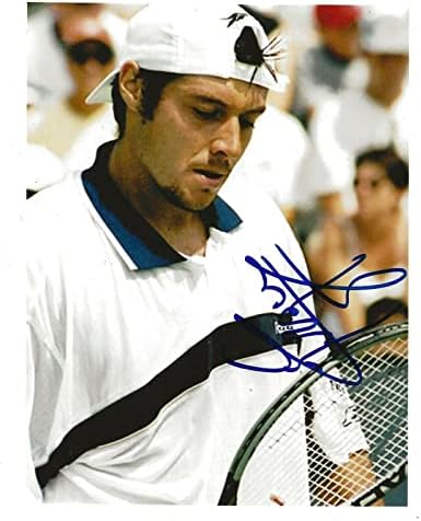 Sebastien Grosjean potpisao tenis 8x10 Fotografija Autografirana Francuska - Autografirane teniske fotografije