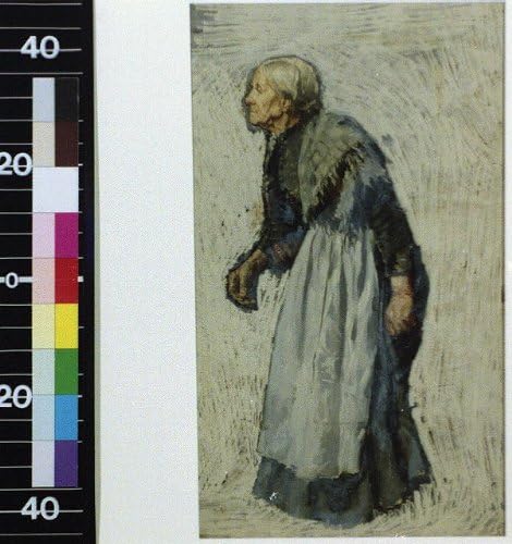 PovijesnaFindings Foto: Starica u pregači, šala, seljaka, 1876-1909, Otto Henry Clay