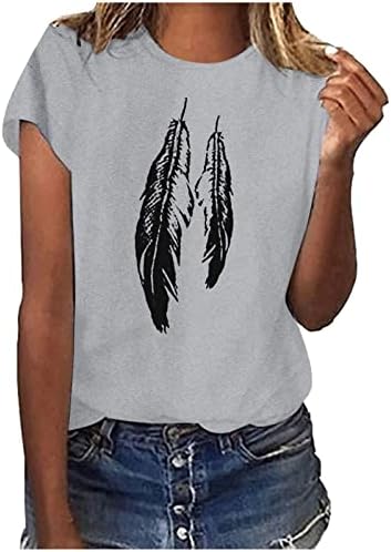 Ljetna ležerna majica za žene modne grafičke majice za tisak okrugli vrat kratki rukavi TEE TOPS 2023 bluze