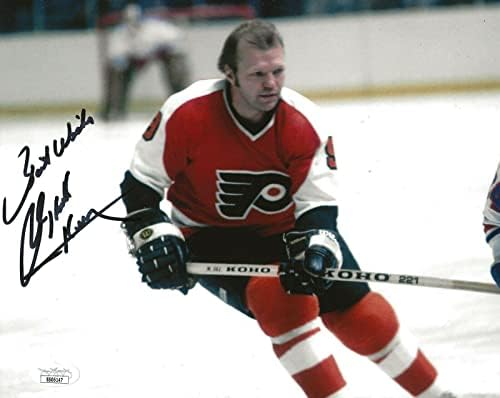 Bob Kelly potpisao Philadelphia Flyers 8x10 Photo Autographed Hound Dog 3 JSA - Autografirane NHL fotografije