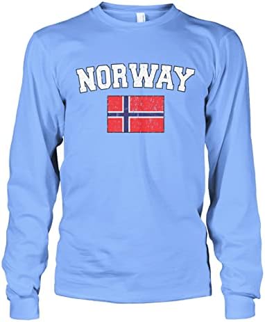 Cybertela muški izblijedjela majica s dugim rukavima u nevolji norveške norveške