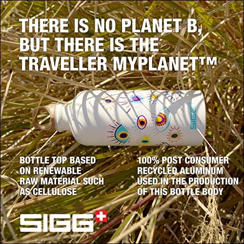 SIGG - Aluminijska dječja boca s vodom - Putnika MyPlanet Recyclosaurus - pogodan za gazirana pića - Propusnica - lagana
