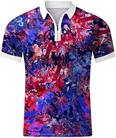 4. srpnja košulje za muškarce zabavne, domoljubne muške polo majice brzo Sušeća pohabana majica za golf s dizajnom američke